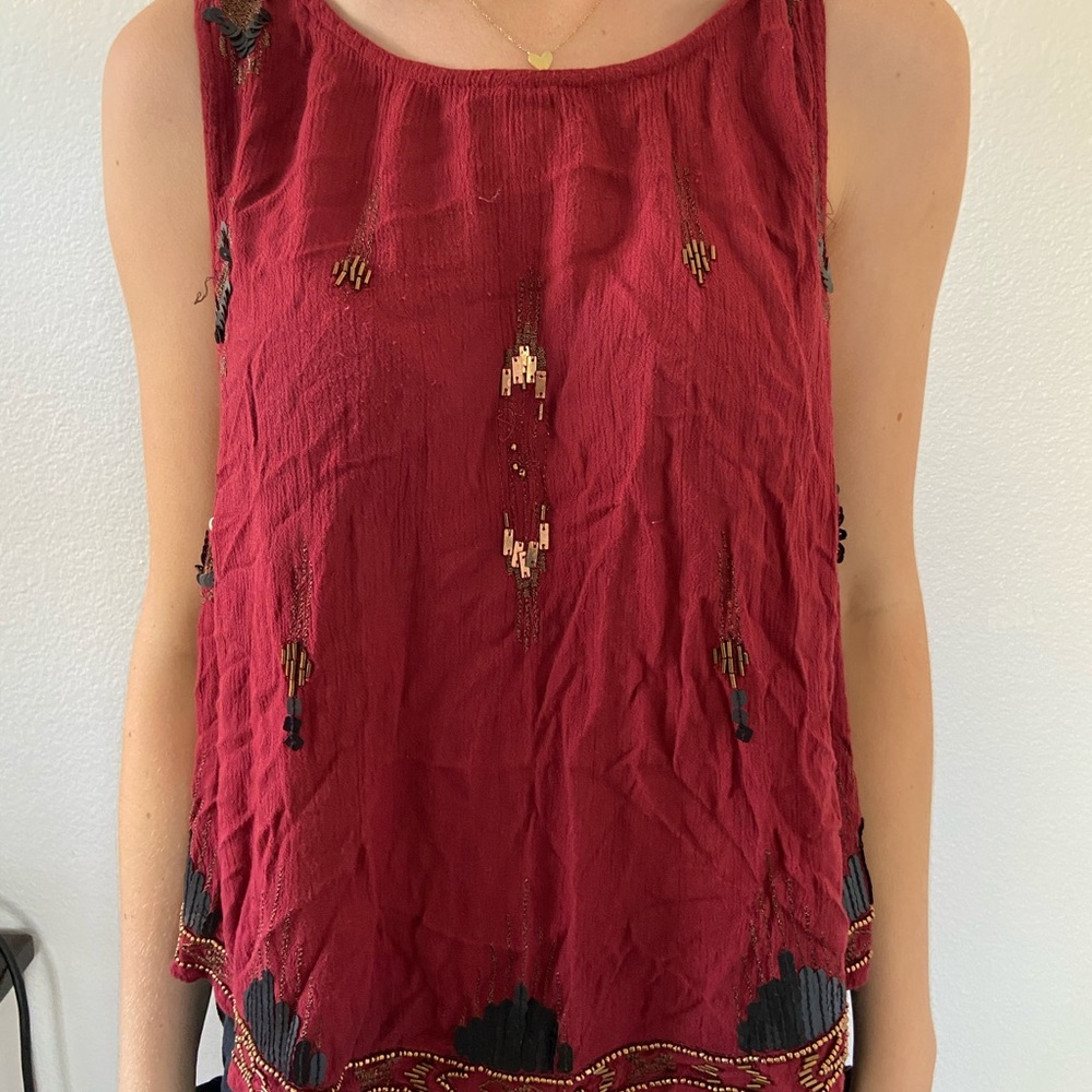 FREE PEOPLE EMBROIDERED TANK